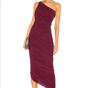 Norma Kamali Diana dress in plum, XS
